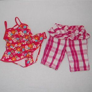 Gymboree Girls 12-18M, Swimsuit & Plaid Pants Bundle